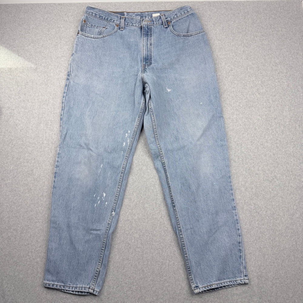 Vintage Levis 560 Loose Fit Tapered Leg Jeans Mens 34x30 Light Wash Made in USA